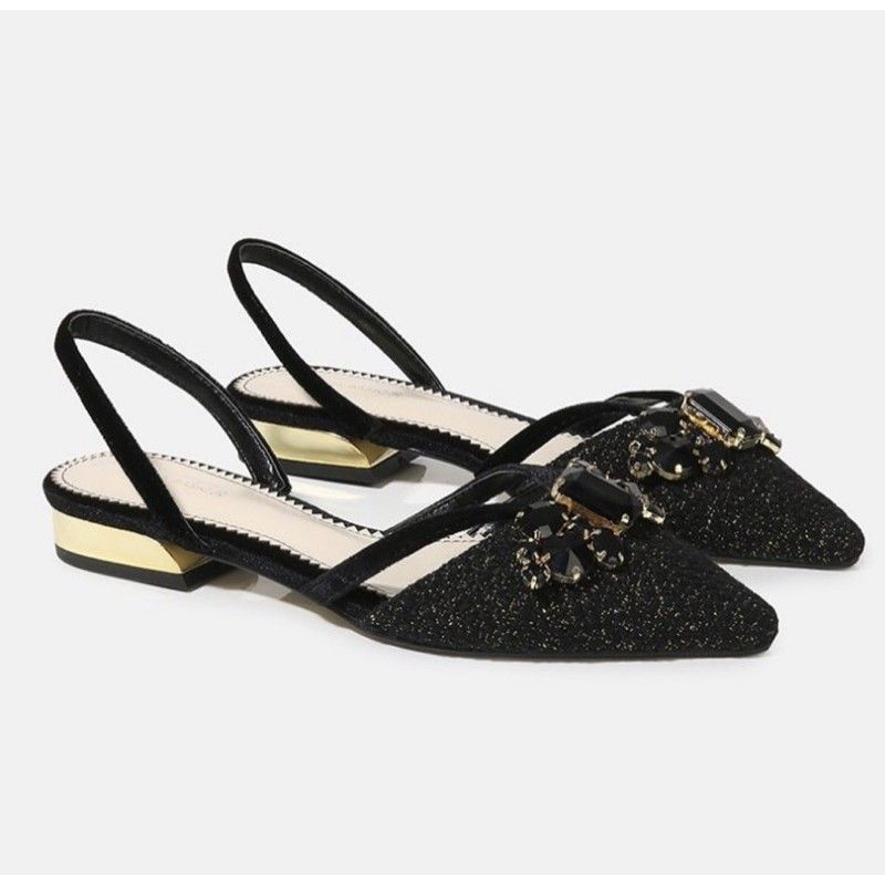 sendal sepatu flat heels 1cm zara import