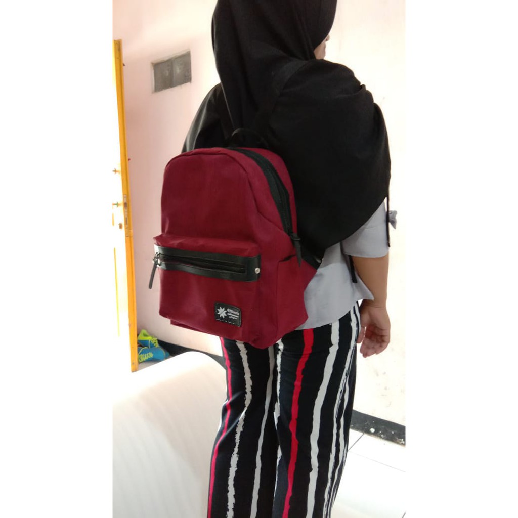 PROMO TAS RANSEL WANITA BACKPACK WANITA MUNGIL BUAT YG HOBI FASHION DAN JALAN JALAN