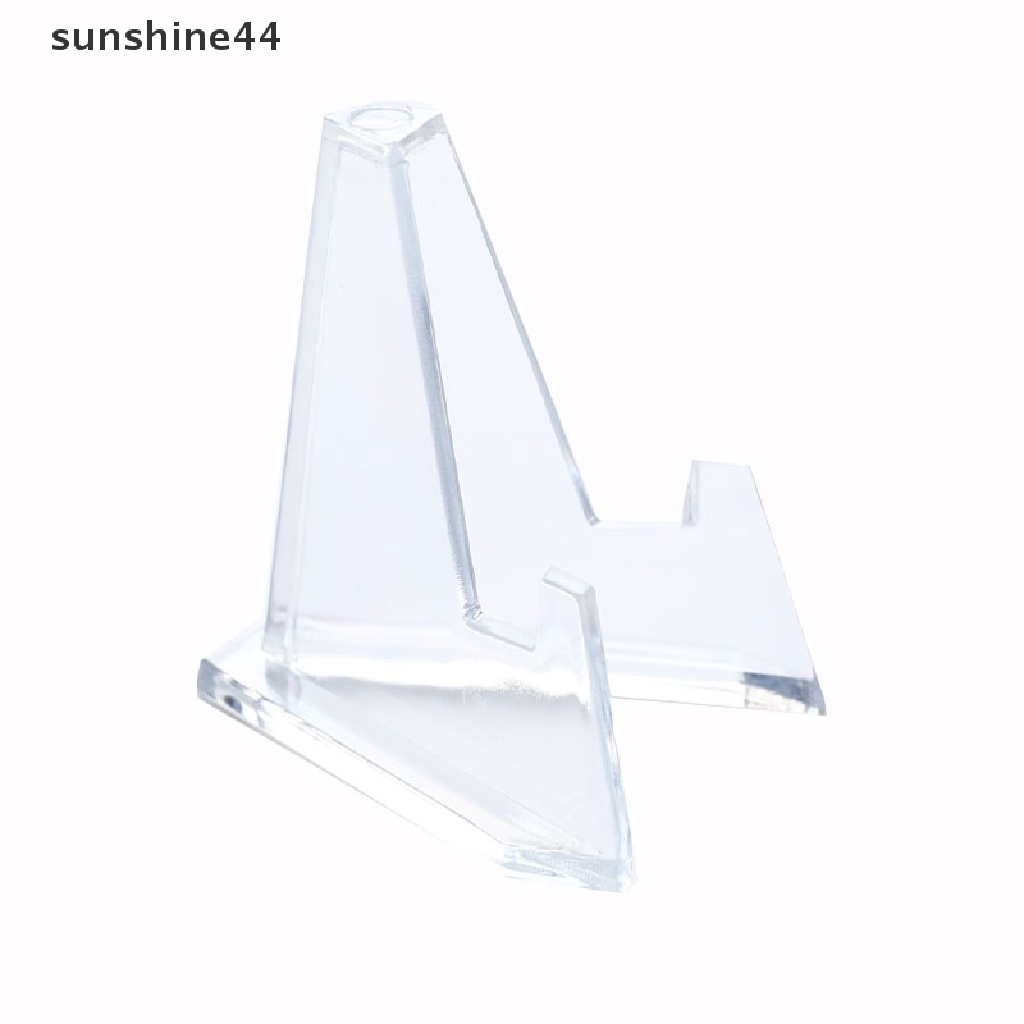 Sunshine 1Pc Stand Display Holder Kartu / Koin / Lencana Bahan Akrilik