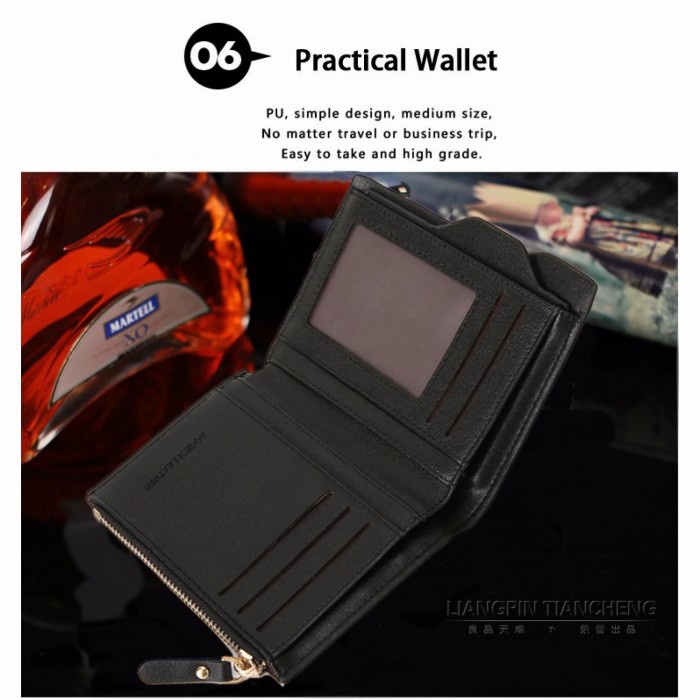 Dompet Lipat Kulit Pria Lembut Bogesi Elegan Wallet