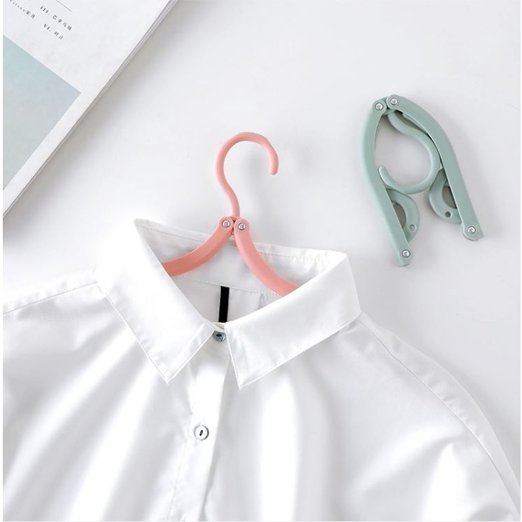 TOMU MUDA Gantungan Jemuran Baju Anak Travel Foldable Hanger Jepitan Gantungan Baju