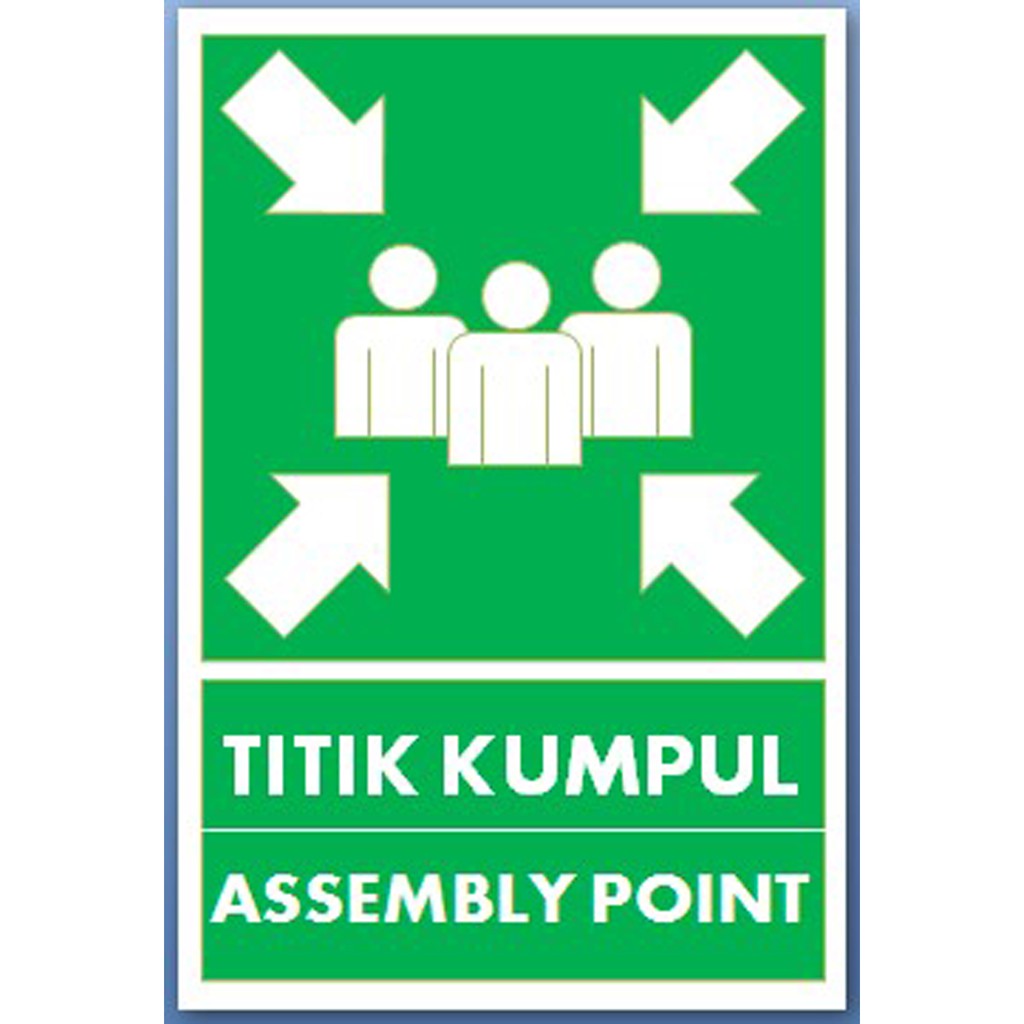 Rambu Safety K3 Titik Kumpul 60 40 Shopee Indonesia