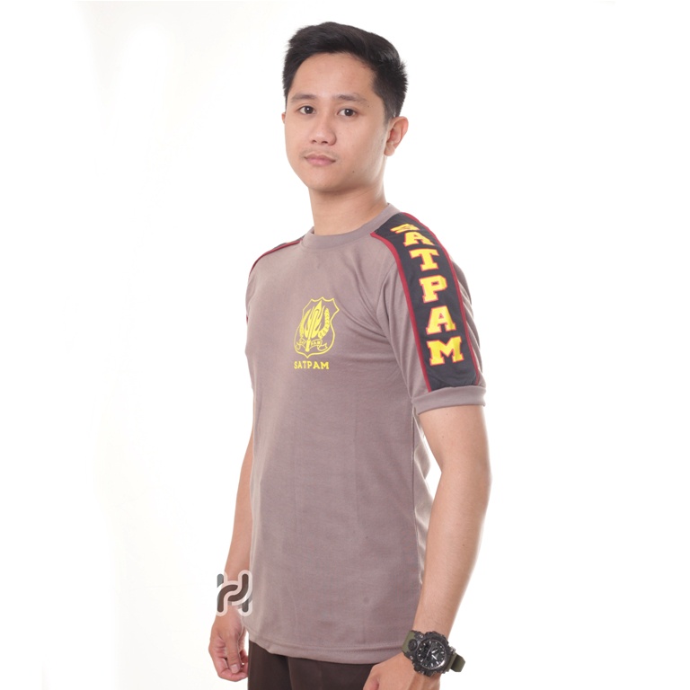 Kaos Security Kaos Satpam Kombinasi List Typing Paiping Warna Cokelat Hitam Navy Satpam Terbaru