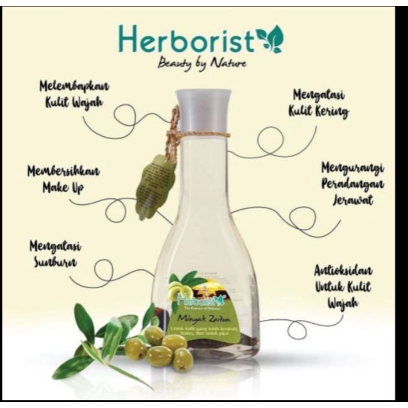 HERBORIST MINYAK ZAITUN/ MINYAK ZAITUN 75ML/ ZAITUN 150ML/ ZAITUN OIL