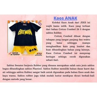  Kaos Anak Karakter Batman  Navy 1 10 Tahun murah Stelan 