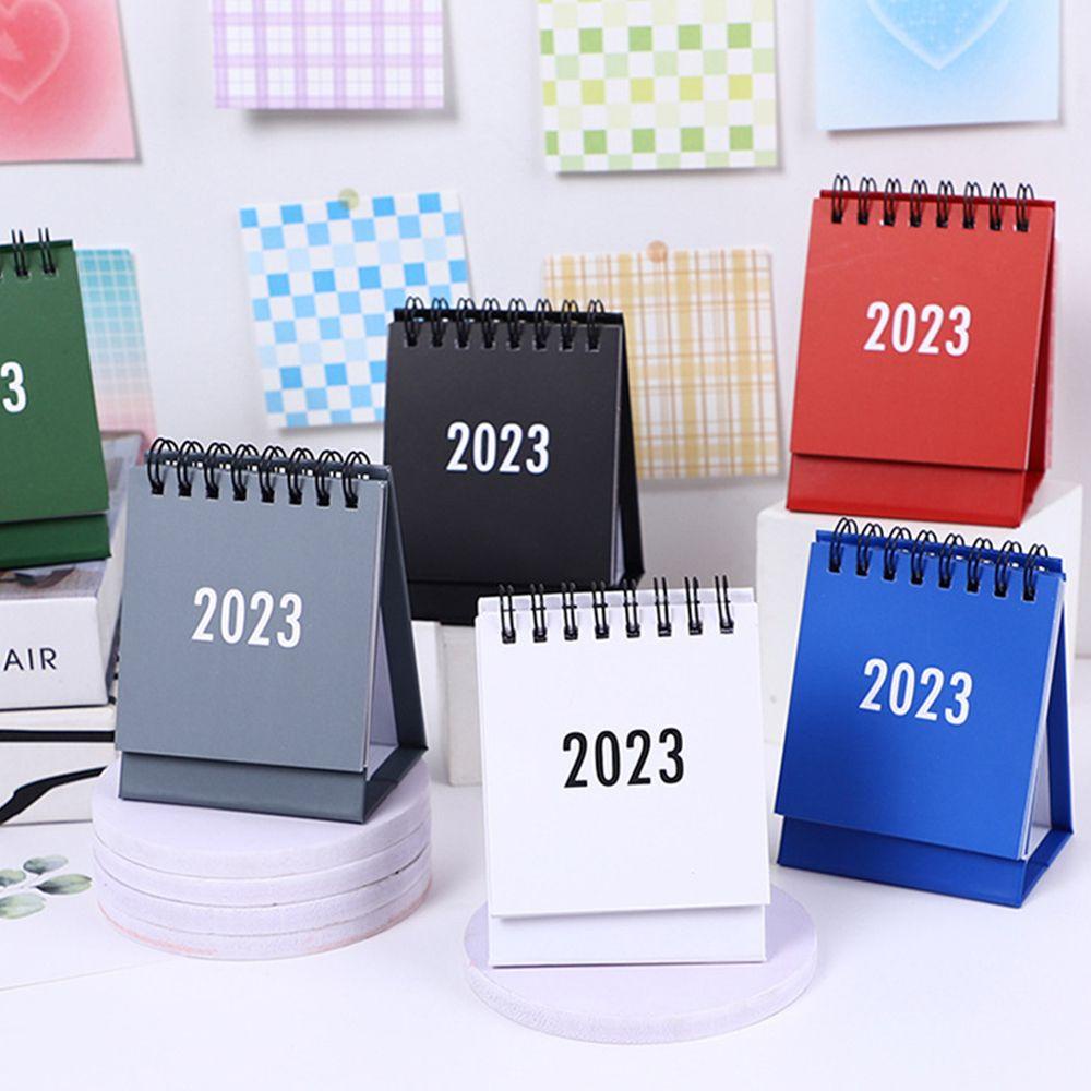 Nanas 2PCS 2023kalender Mini Table Planner Simple Desktop Note