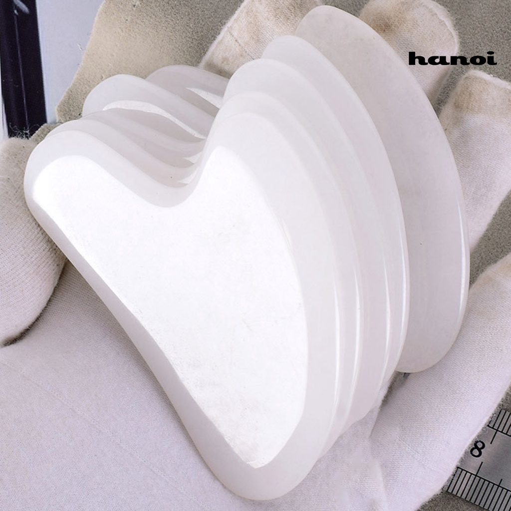 HQTM_Guasha Board Heart-Shaped Lift Skin Synthetic Body Massage White Scraper Board for Face