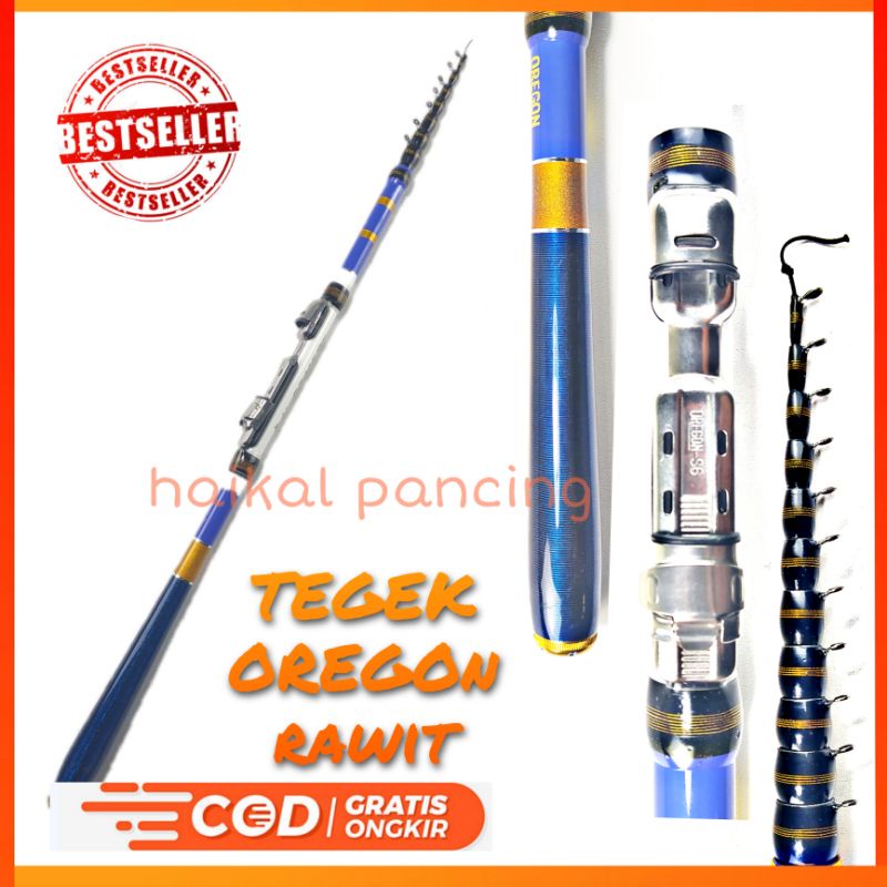 Joran Tegek Carbon OREGON RAWIT All Ukuran 180 210 240 270 300 360 450cm Set Kolong Mentah