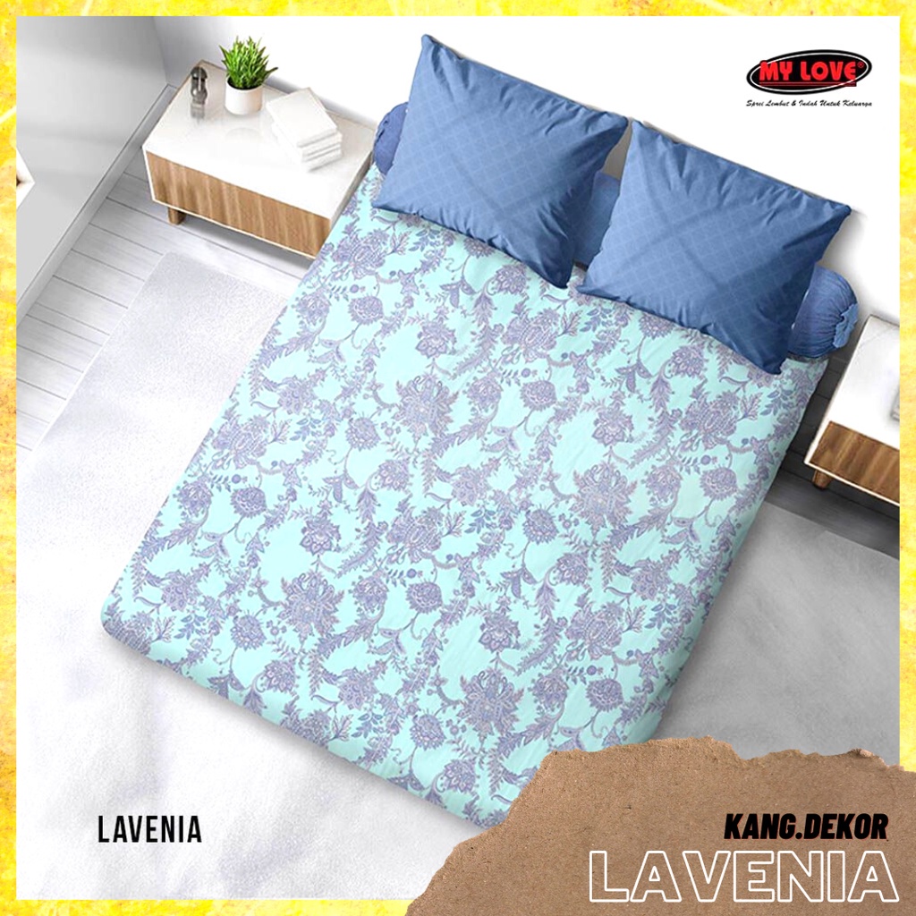 Sprei My Love Motif LAVENIA 160X200 Queen NO 2 Tinggi 30 cm MyLove Terbaru Seprai Katun Tebal Murah Sprei Cantik Seprei Aesthetic Sprei Lokal Murah Dekorasi Perlengkapan Ruangan Kamar Tidur Big Collection