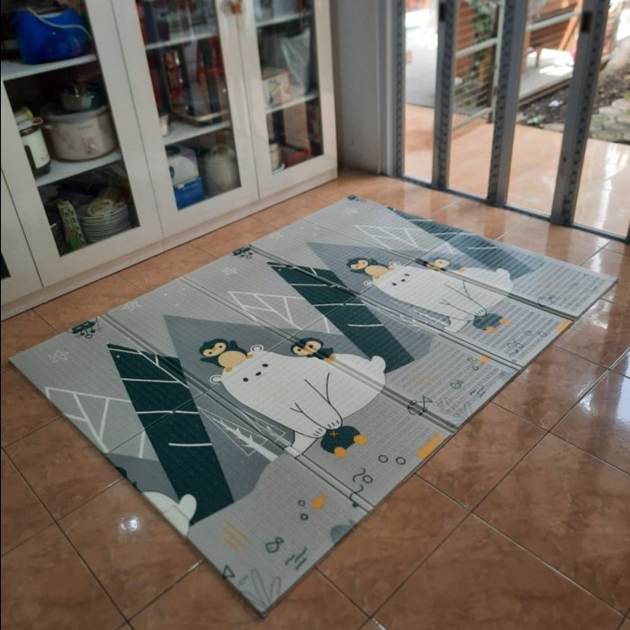 Karpet DODO Playmat Anak 150 X 200 KODE 04 BERUANG ABU-3