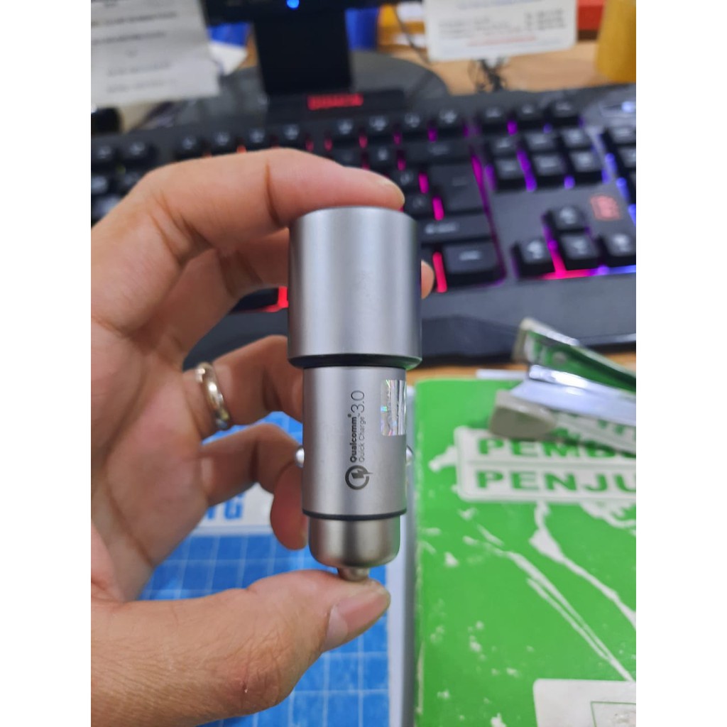 Xiaomi Dual USB Metal Car Charger Original Fast QC 3.0 original100%asli