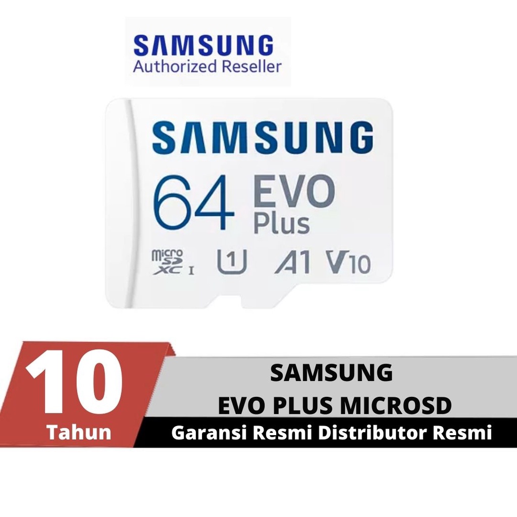 Samsung Micro SD Evo Plus 64GB 128GB 256GB 512GB Memory MicroSD Kartu Memori HP Card Class10 Garansi 10thn