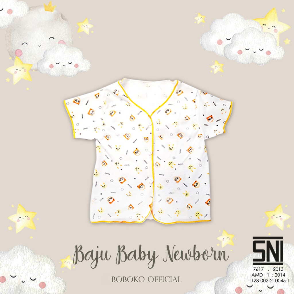 BOBOKO SETELAN Baju Bayi DK lengan pendek Newborn Unisex Boboko 0-6 bulan