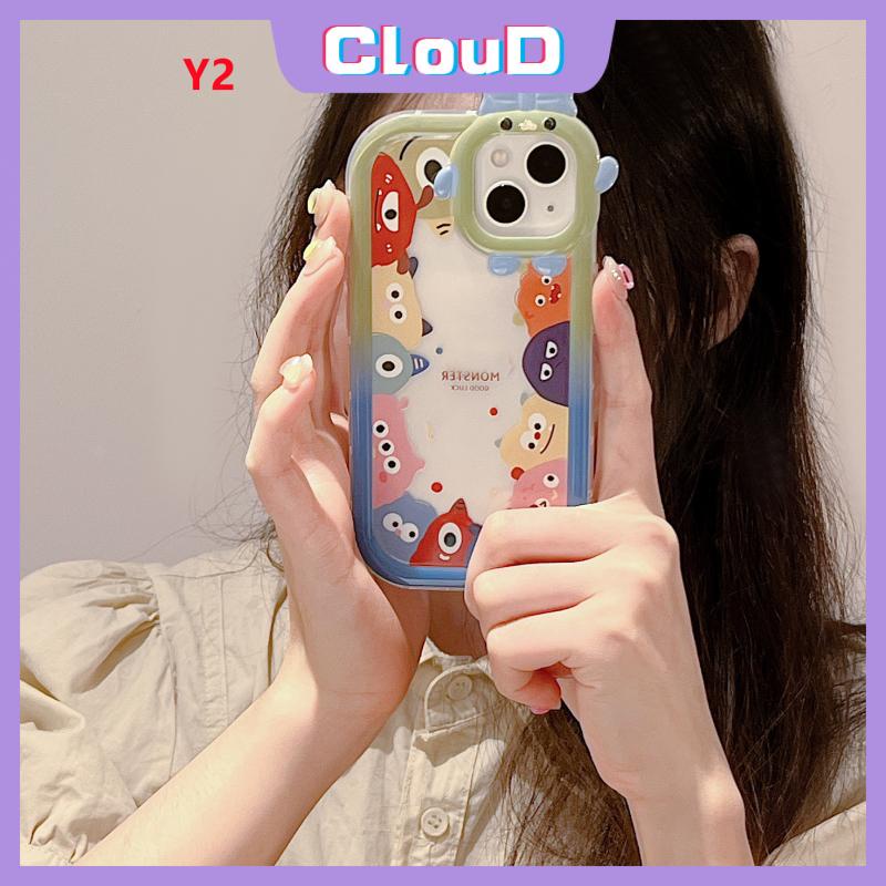 Soft Case Bahan Tpu Motif Kartun Monster 3D Untuk IPhone 11 13 14 12 Pro MAX 7 8 14 Plus 6 6s 7 Plus XR X XS MAX SE 2020