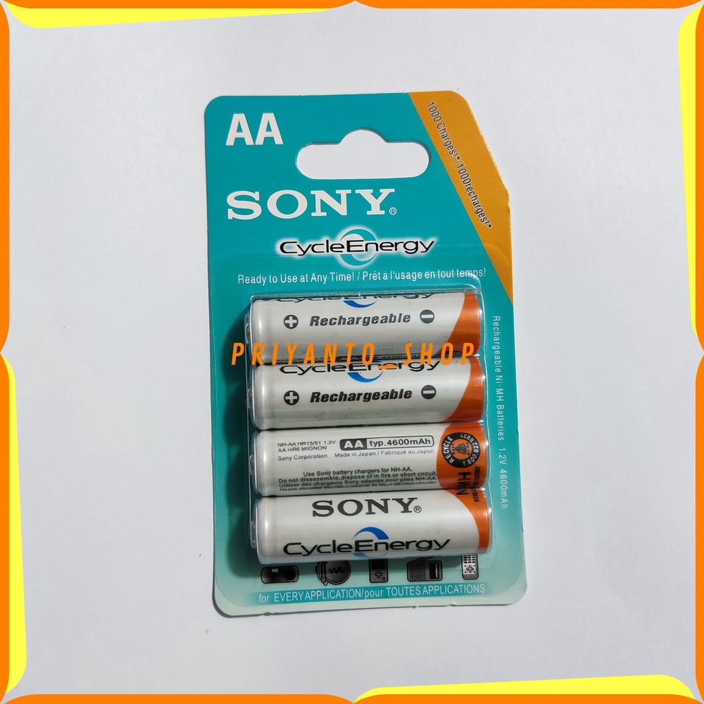 ORIGINAL BATU BATRE BATTERY SONY A2 AA 4600 mAh ISI 4 CAS