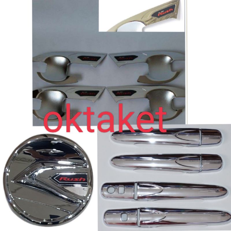 paket outer handle tank cover All new Rush Terios 2018 3019 2022 gr Sport chrome