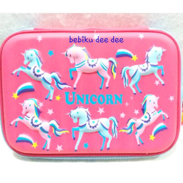 

Tempat Pensil/Pencil Case/HardCase/Hardtop Pencil Case/SMIGGLE/Unicorn Socking Pink