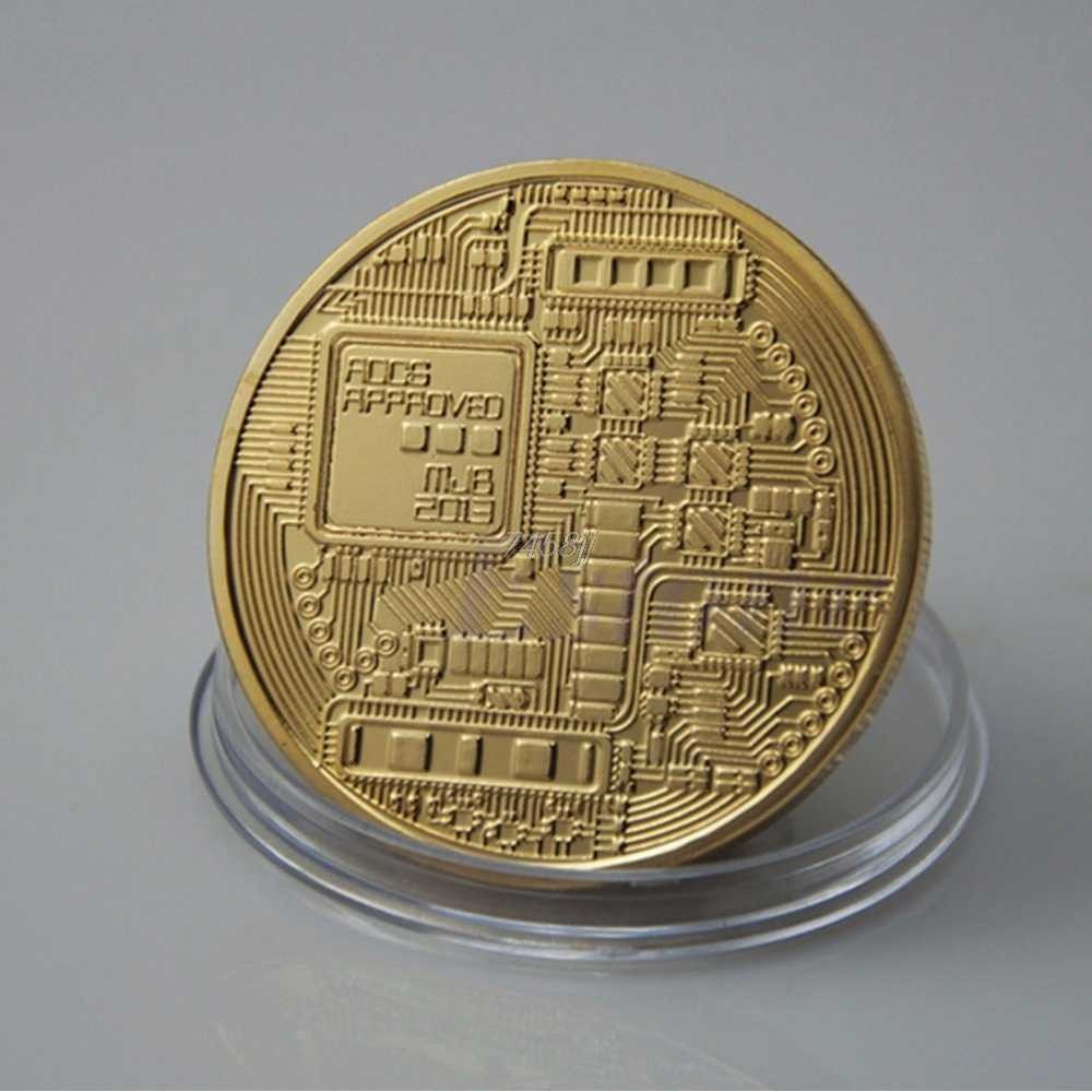 Bayar Ditempat Gold Plated Bitcoin Miniatur