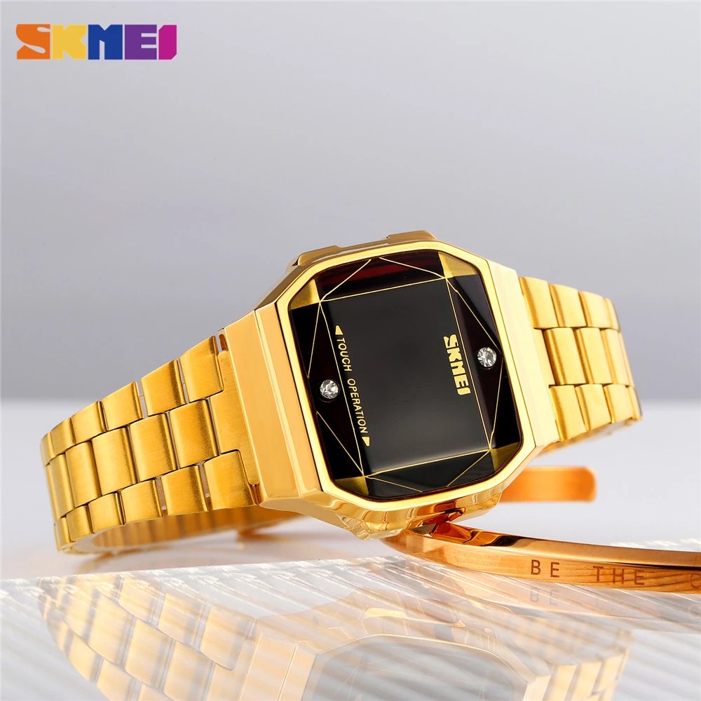 SKMEI 1797 Jam Tangan Wanita Digital Touch Display Tali Stainless Steel WATCHKITE WKOS