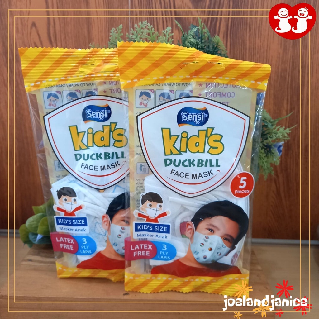 Sensi Kids Face Mask 3ply Masker Anak Duckbill 5's