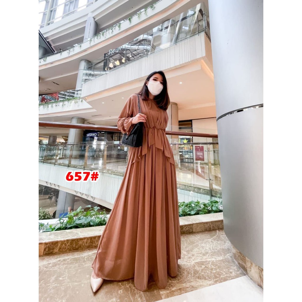 657# Dress gamis fashion wanita / dress panjang muslim fashion