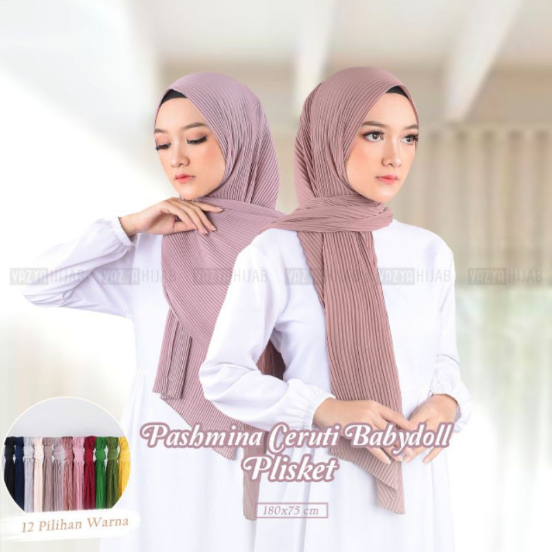 Pashmina  Plisket-jilbab pashmina plisket -pashmina jilbab