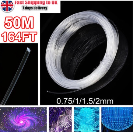 Kabel Fiber Optic PMMA untuk Lampu Hias Variasi Langit Mobil Rumah KTV Karaoke