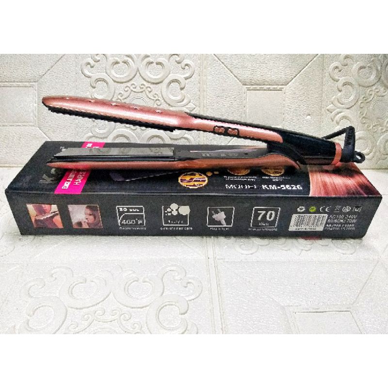 KEMEI PLAT LEBAR CATOK RAMBUT SALON SUHU LED DIGITAL