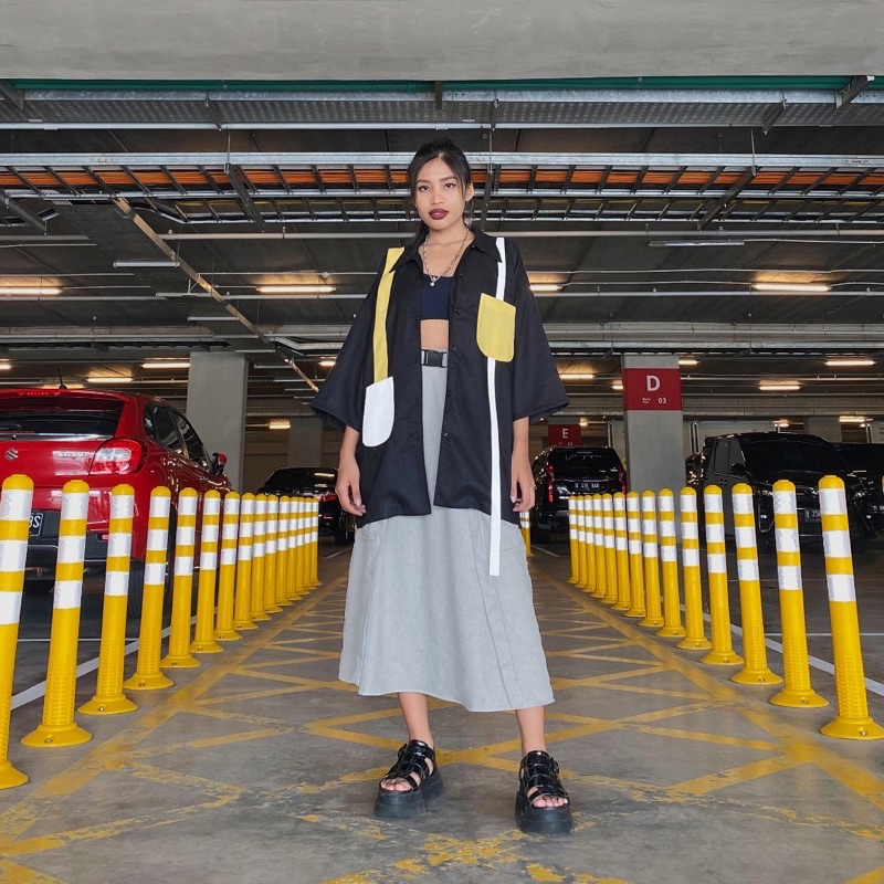 KADELYC “Cipher” Oversized Shirt / Kemeja oversize kasual unisex