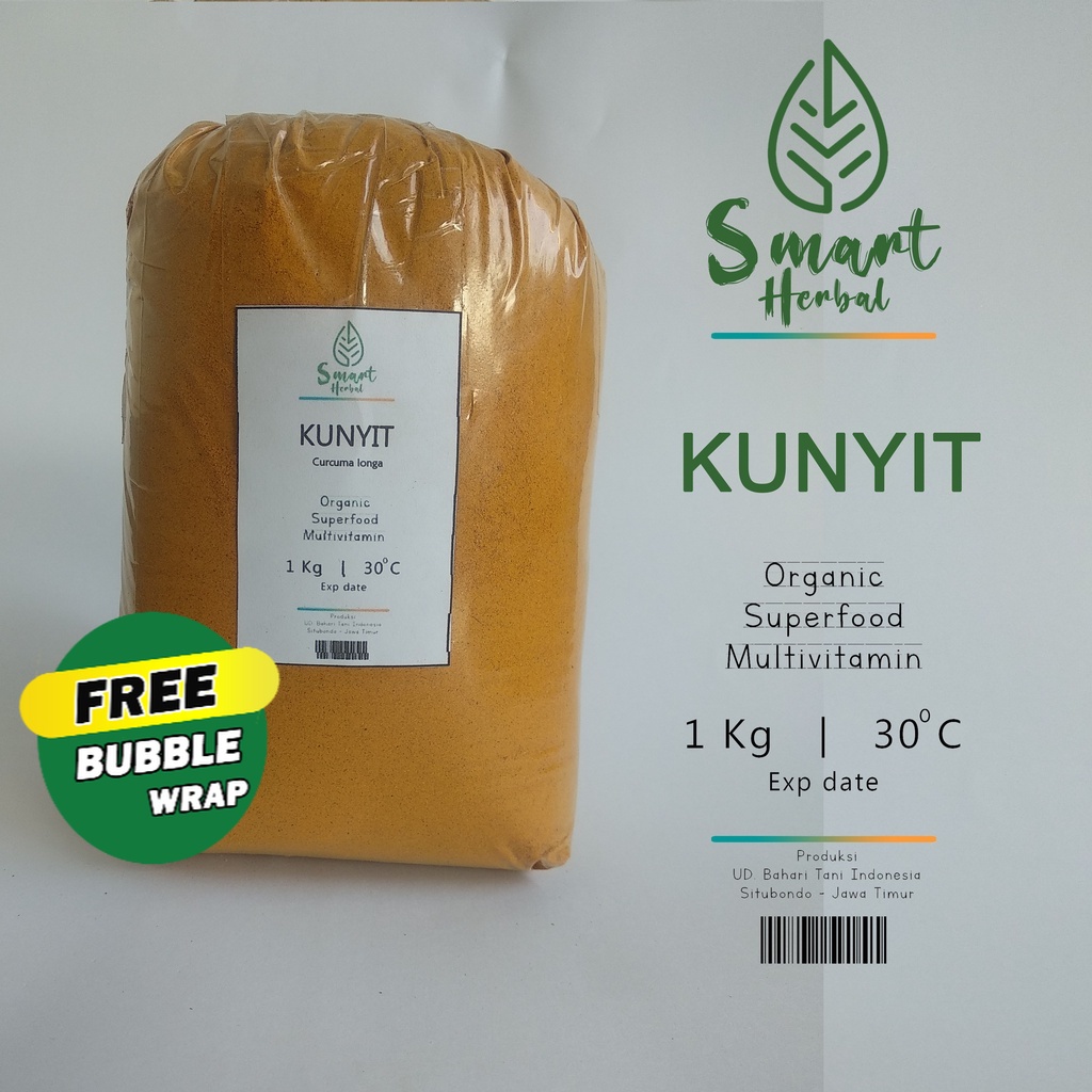 

BUBUK KUNYIT / KUNIR 1 KG MURNI 100% KUALITAS SUPER