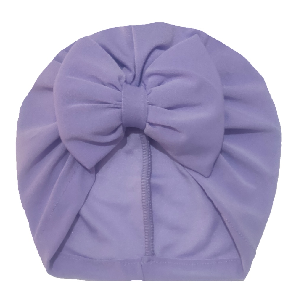 Topi Turban Ciput Bayi Perempuan Model Pita Kupu Kupu Busa Bahan Polos Umur 0 - 2 tahun Elastis