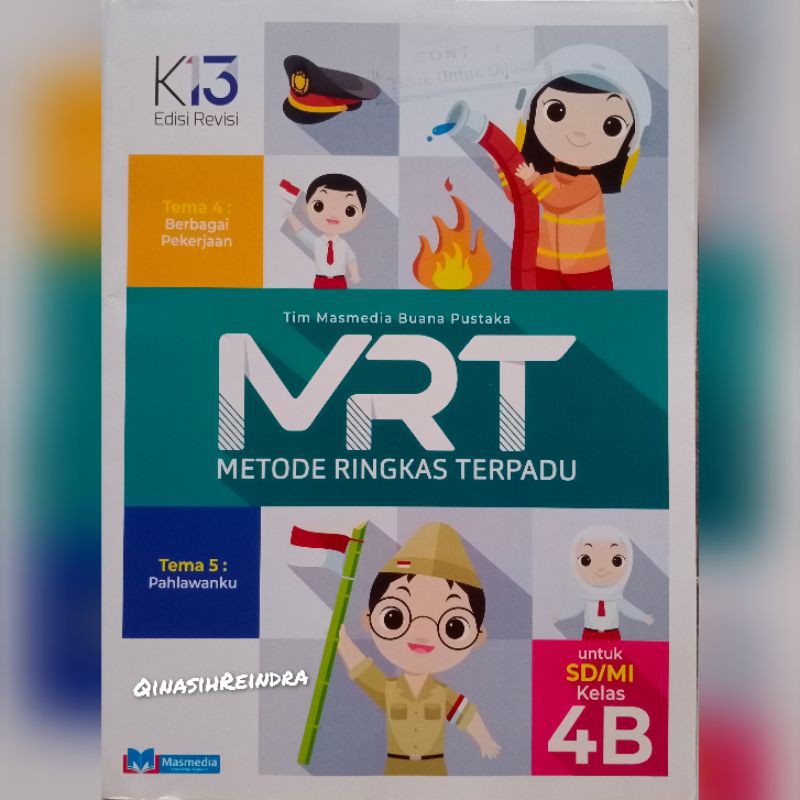 Buku MRT 4B SD/Mi kelas 4 K13 Semester 1