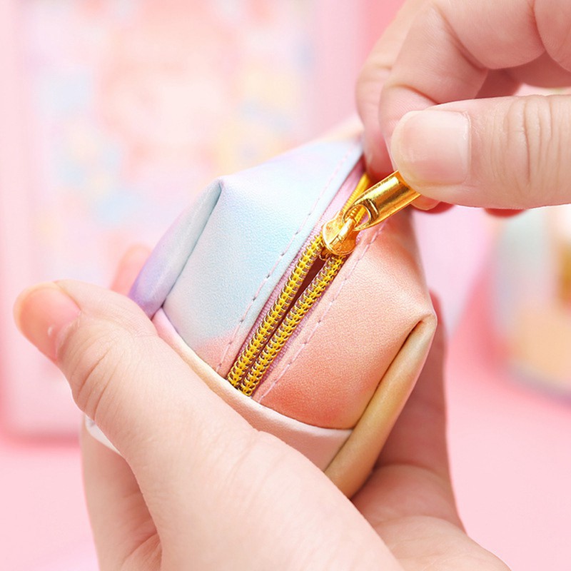 

( BTS ) Yo Yo Store KPOP BLACKPINK Pensil Tempat Pensil Warna Pelangi Bahan PU untuk Hadiah