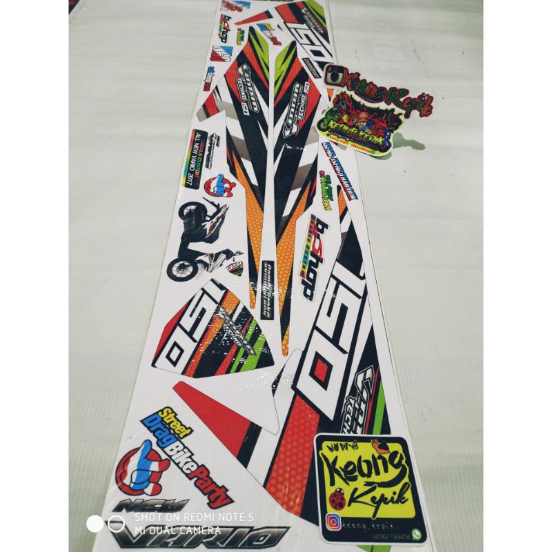 (BISA COD) STRIPING STIKER LIS VARIASI MOTOR HONDA VARIO 125 - 150 LED LAMA 2015-2017 VARIO 150