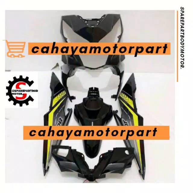 Full body halus honda beat fi esp all new/plus striping warna hitam 2016-2018