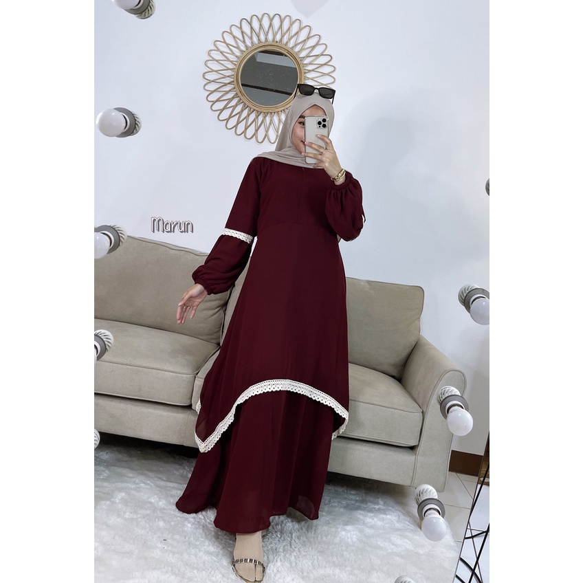 Gamis Malaysia Renda Model Terbaru