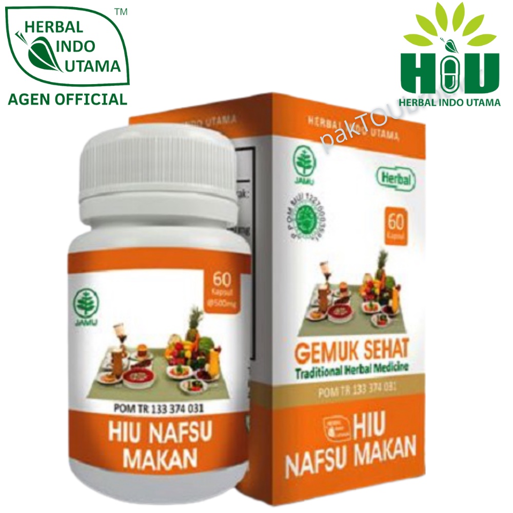 Kapsul Gemuk Badan BPOM 60 kapsul Obat Gemuk Badan Cepat Permanen - HIU Nafsu Makan Gemuk Sehat