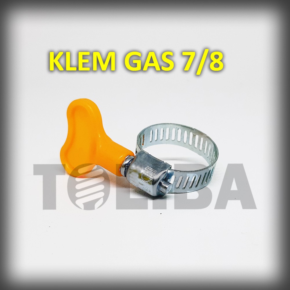 klem selang air / klem selang gas / cincin penjepit selang kran air / klem selang putar kuping 7/8