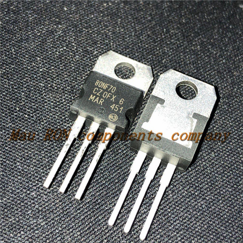 5pcs Ic STP80NF70 80NF70 TO-220 MOSFET controller 80A 70V