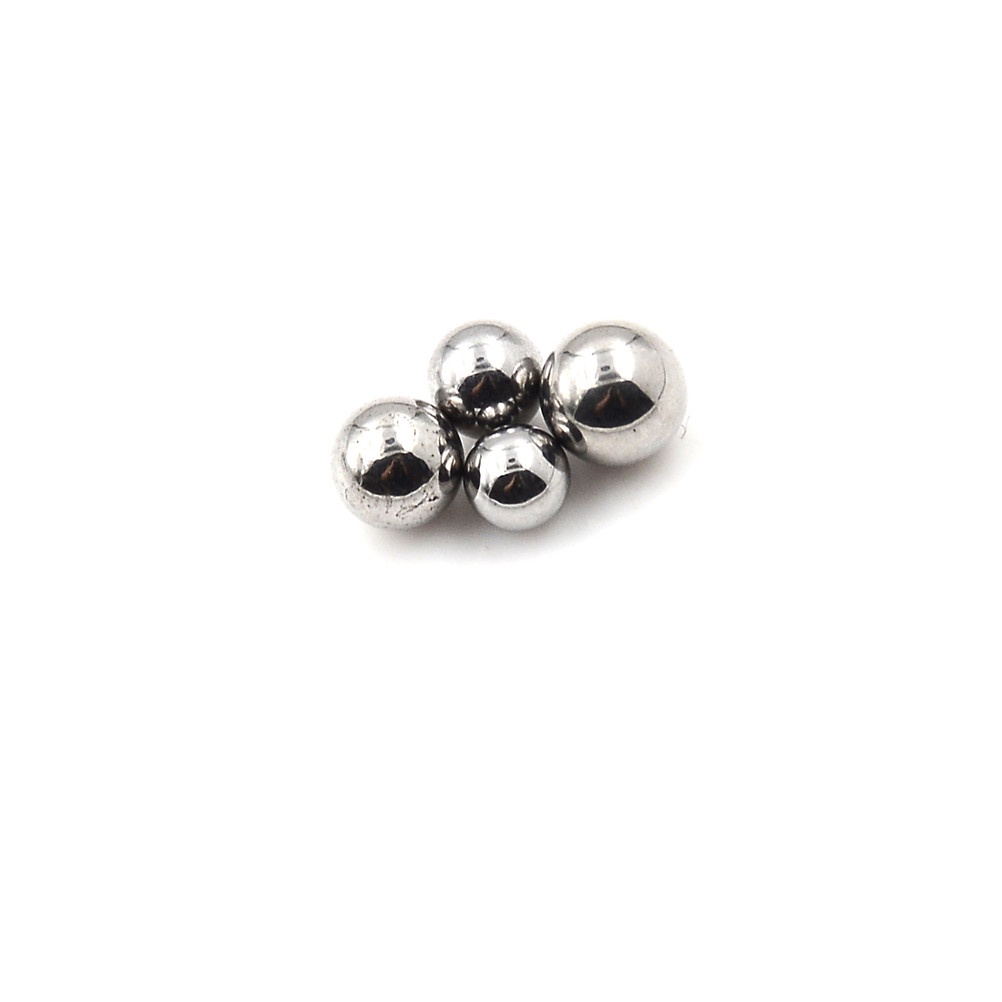 100pcs Bola Bearing Sepeda Pengganti Bahan Baja Warna Silver Ukuran 4 / 4.5 / 5 / 5.5mm