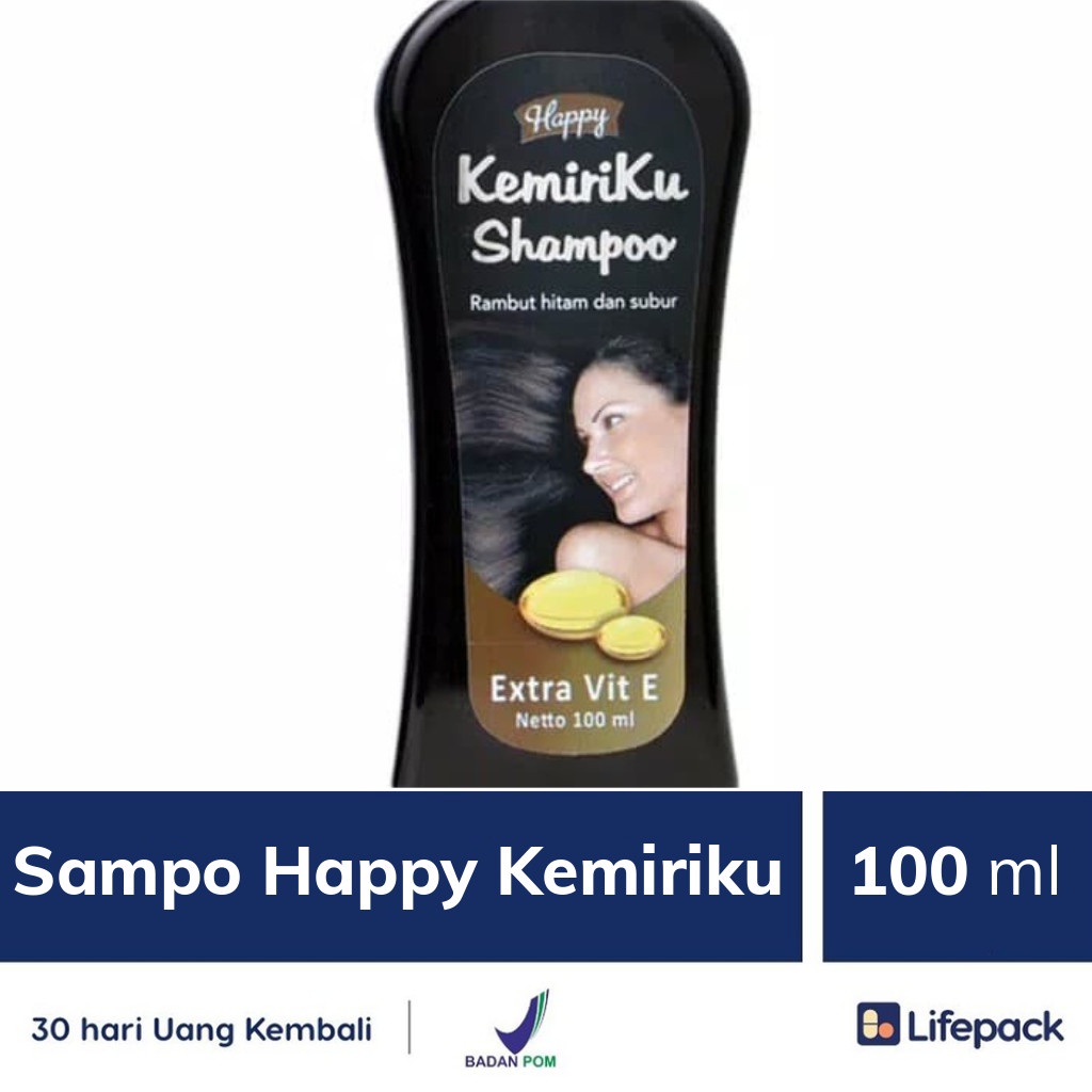 [COD] Happy Kemiriku Shampo Kemiri 100ml Mengandung Vitamin E Minyak Kemiri Asli untuk Perawatan Rambut