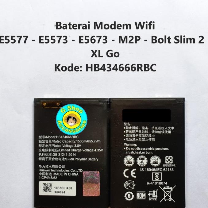 [COD] Baterai Modem Mifi HUAWEI E5577 E5673 E5573 M2P BOLT SLIM 2 XL GO TERLENGKAP Kode 922