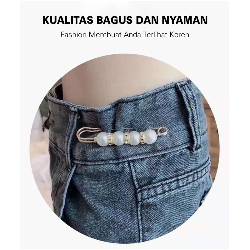 PENITI PENGAIT CELANA GESPER BROS PENGECIL CELANA JEANS AKSESORIS  HIJAB BROS MATA MUTIARA AK85