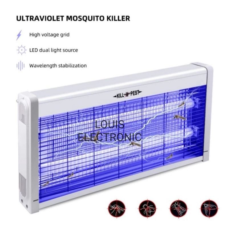 Alat Penangkap Nyamuk Insect Killer Pembasmi Serangga 20 Watt X 2 UV