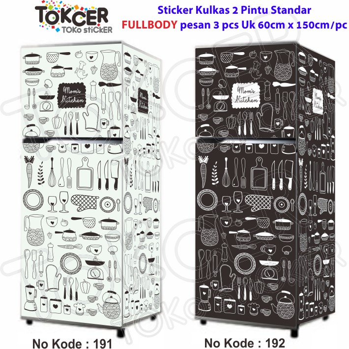 Stiker Kulkas 2 Pintu MOM's Kitchen