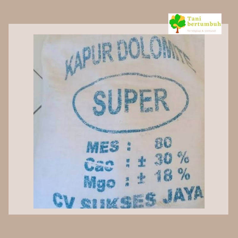 Kapur Dolomit Pupuk Kapur Pertanian Perikanan 1 kg