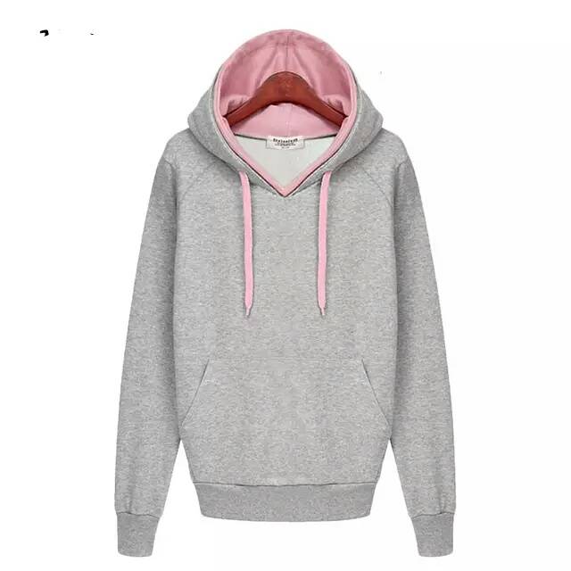 Jaket Sweater Polo's Hoodie Zipper Abu muda - Pink M L XL