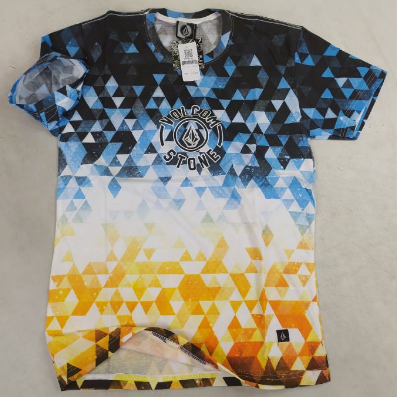 Baju Kaos Volcom - Kaos Distro Pria Surfing Fullprint Premium Import M L