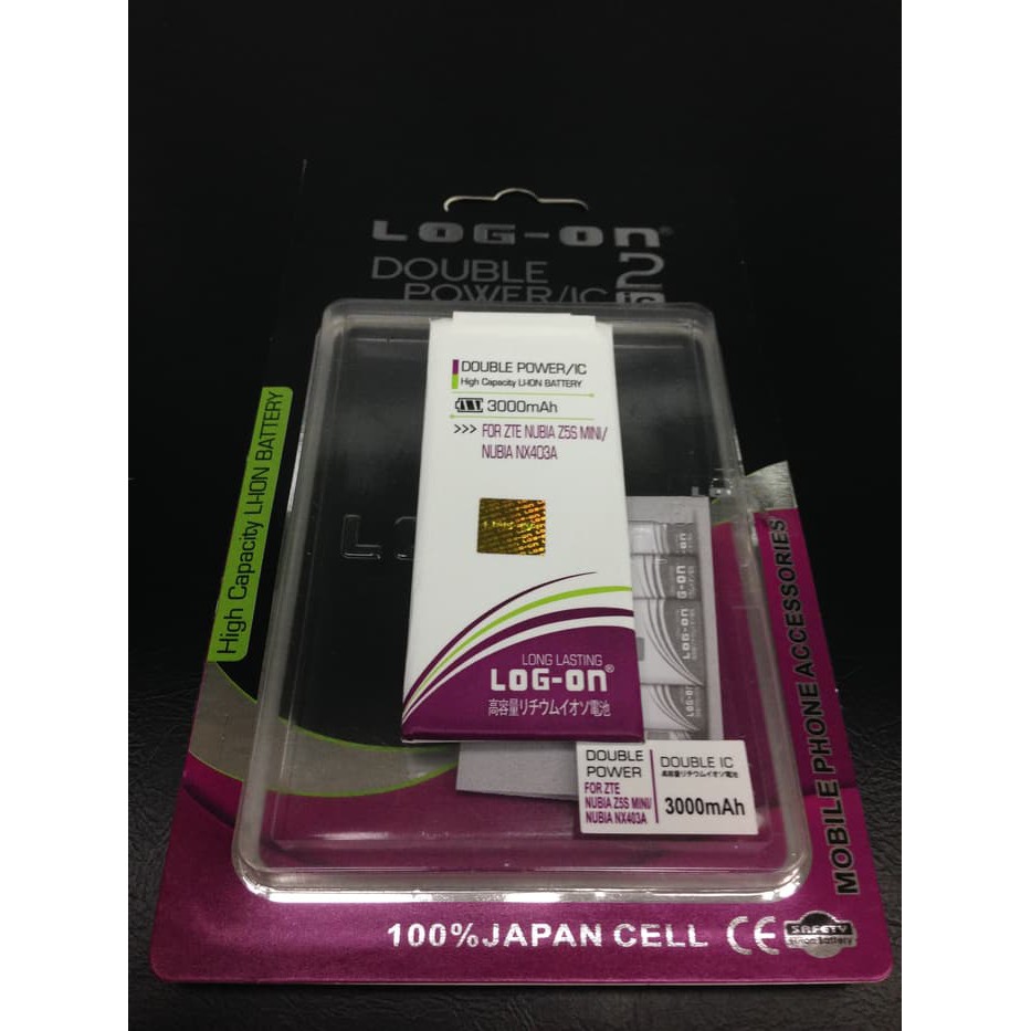 Batre Baterai Double Power IC Log-On ZTE Nubia Z5S Mini NX403A