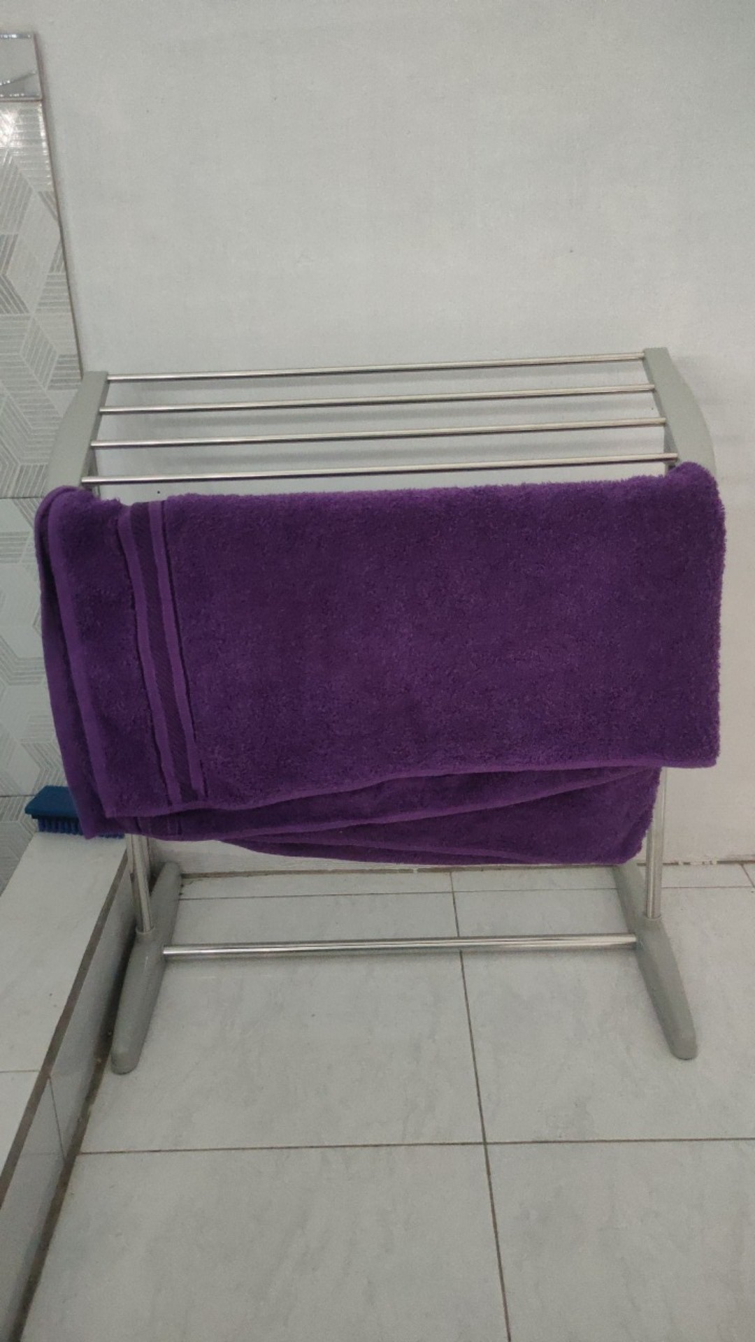 Rak Jemuran Handuk Aluminium 5 Baris Minimalis - Mobile Towel Rack